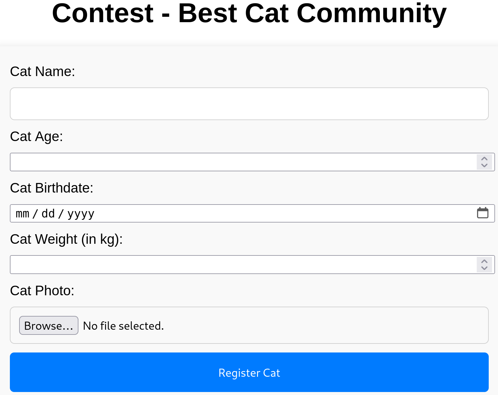 contest form