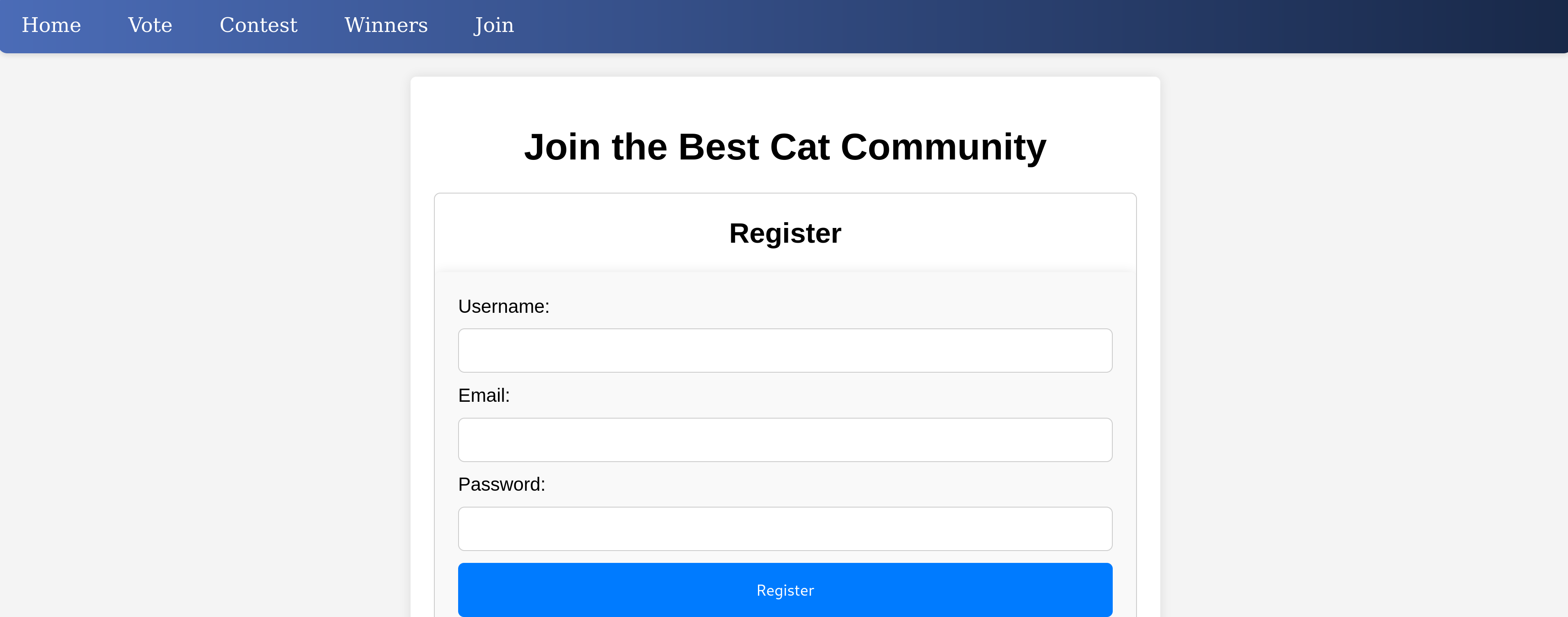 register form